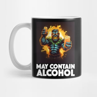 May Contain Alcohol, with White Lettering Mug